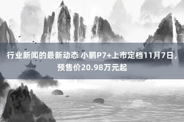 行业新闻的最新动态 小鹏P7+上市定档11月7日，预售价20.98万元起