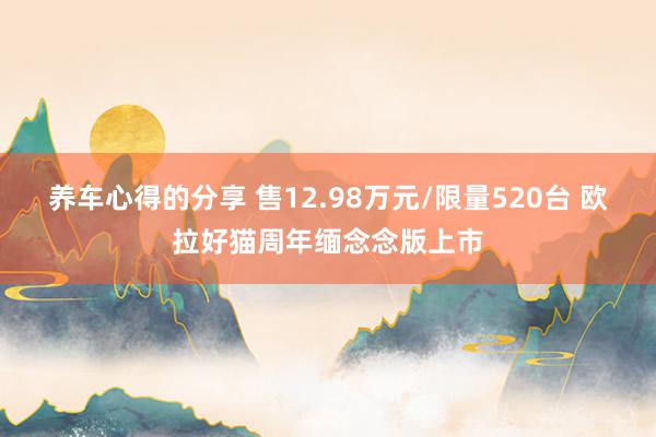 养车心得的分享 售12.98万元/限量520台 欧拉好猫周年缅念念版上市