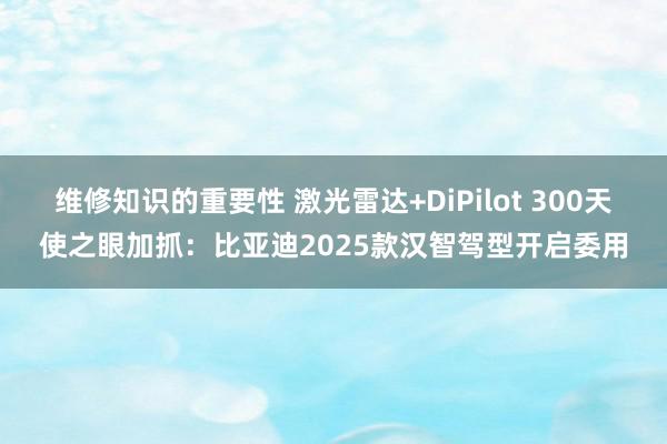 维修知识的重要性 激光雷达+DiPilot 300天使之眼加抓：比亚迪2025款汉智驾型开启委用