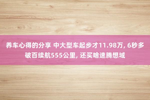 养车心得的分享 中大型车起步才11.98万, 6秒多破百续航555公里, 还买啥速腾想域