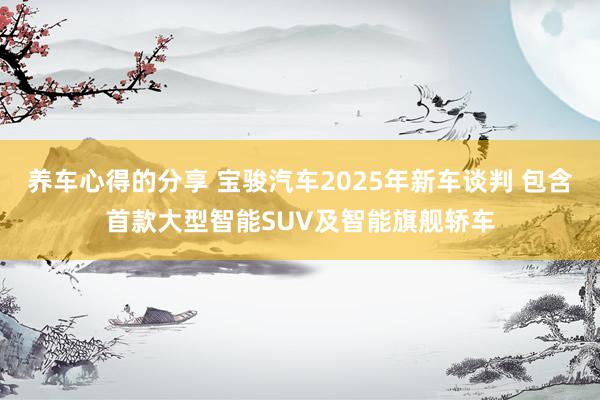 养车心得的分享 宝骏汽车2025年新车谈判 包含首款大型智能SUV及智能旗舰轿车