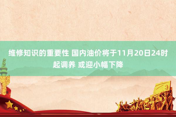 维修知识的重要性 国内油价将于11月20日24时起调养 或迎小幅下降