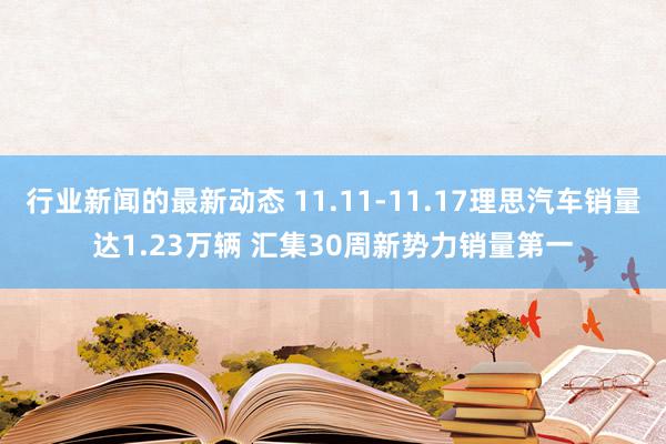 行业新闻的最新动态 11.11-11.17理思汽车销量达1.23万辆 汇集30周新势力销量第一