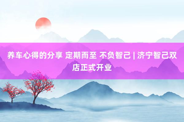 养车心得的分享 定期而至 不负智己 | 济宁智己双店正式开业